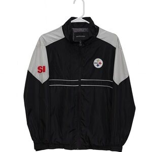 Pittsburgh Steelers Windbreaker XL | Dunbrooke | Full Zip | SI Logo | Black
